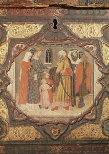 A Cassone Showing the Story of Saladin and Torello of Istria by Giovanni Boccaccio (detail)