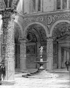 Courtyard of the Palazzo Vecchio (detail) by Italian School