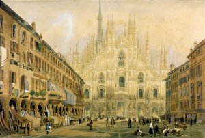 Duomo Square and Cathedral in Milan. 1811