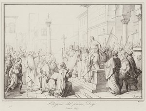 Election of the first Doge, 697 by Italian School