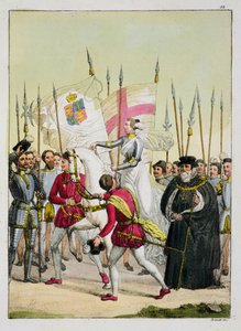 Elizabeth I, plate 12 from The History of the Nations by Italian School