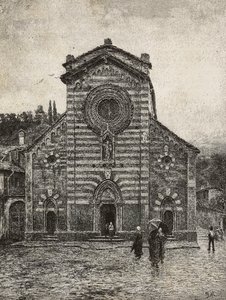 Facade of Bellano cathedral, Lake Como