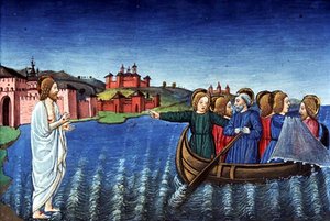 The Disciples Fish in the Lake of Galilee by Italian School