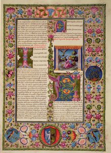 Opening to the Book of the Apocalypse, from the Borso d