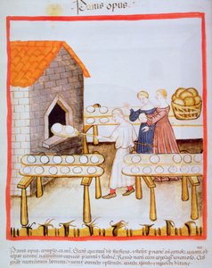 Baking Brown Bread (illustration from Tacuinum Sanitatis)