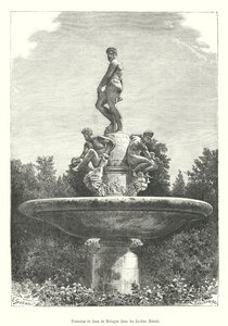 Fountain by Jean de Bologne in the Boboli Gardens (engraving) by Italian School