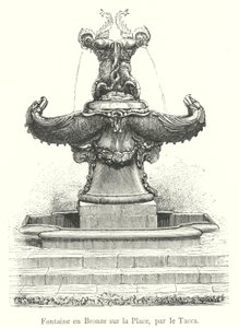 Bronze Fountain in the Square, by Tacca (engraving) by Italian School