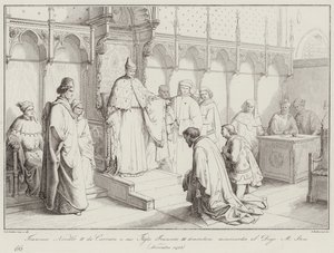 Francesco Novello II da Carrara and His Son Francesco III Asking for Mercy from Doge Michele Steno by Italian School