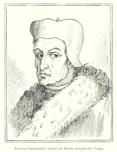 Francesco Guicciardini after an Anonymous Drawing of the Time (engraving) by Italian School