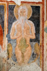 Saint Onophrius the Hermit (fresco) by Italian School