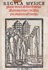 Frontispiece from Regula musica by Italian School