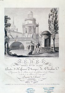 Frontispiece of musical score of Medea (scene 3), opera by Luigi Cherubini