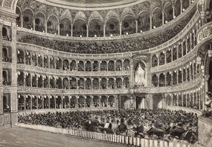 Gala evening at Costanzo theatre in honor of crown prince of Germany (future Frederick III), Rome, Italy by Italian School