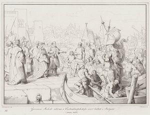 Giovanni Micheli Returns to Constantinople after Defeating the Bulgarians by Italian School