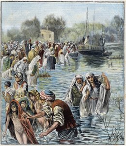 Holy Week on the Jordan River - in "La Tribuna Illustrata" by Italian School