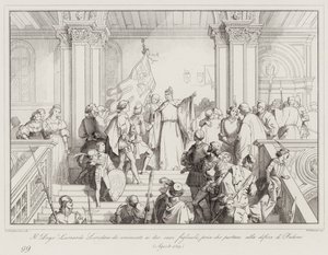The Doge Leonardo Loredano Bids Farewell to His Two Sons Before They Depart for the Defense of Padua by Italian School