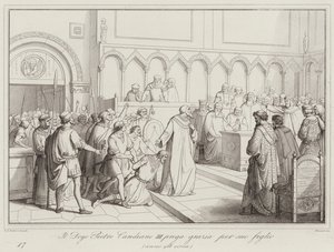 Il Doge Pietro Candiano III prega grazia per suo figlio, 958 by Italian School