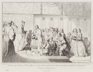Patriarch Gio Francesco Morosini Offers, First of All, to Contribute 5000 Ducats Annually (engraving)