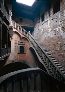 Internal View of the Castle of Counts Guidi or Palazzo Pretorio by Italian School