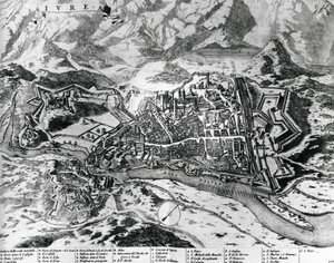Ivrea and Its Fortifications by Italian School