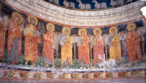 Jesus and Mary among the Twelve Apostles by Italian School