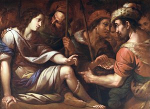 Joseph sold by his brethren by Italian School