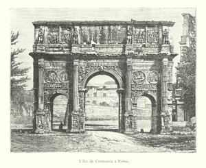 The Arch of Constantine in Rome (engraving)