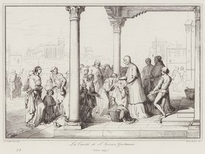 The Charity of St. Lorenzo Giustiniani by Italian School