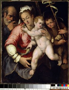 The Holy Family with John the Baptist by Italian School