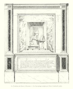 The Tomb of Dante in Ravenna, The Sarcophagus Sculpted by Pietro Lombardi by Italian School