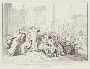Leonardo Dandolo Courageously Attempts to Quell the Rebels of Candia by Italian School