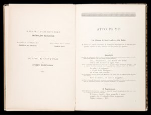 Libretto of Tosca by Giacomo Puccini, Edition Ricordi, Italy