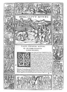 Livys History of Rome, fol. 1 Roma Caput Mundi, edition published in Venice, 1520