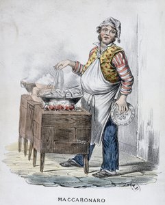 Macaroni Seller by Italian School