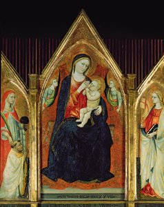 Madonna Nursing the Christ Child with saints (detail)