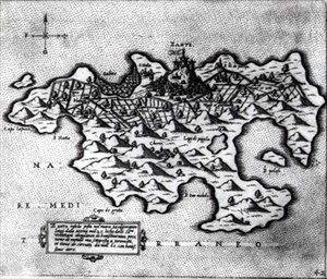 Map of the Island of Zante, a Venetian Stronghold Against the Turks