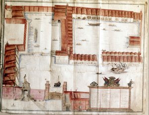 Map of the Venice Arsenal in 1580