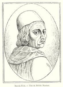 Marsilio Ficino, From the British Museum (engraving) by Italian School