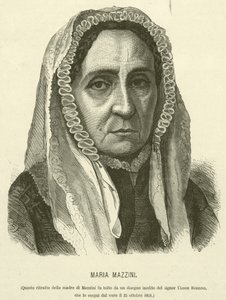 Maria Mazzini (engraving) by Italian School