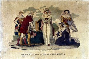 Mary Stuart at the Feet of Elizabeth I, in the Opera Maria Stuarda by Gaetano Donizetti, 1810