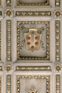 Medici coat of arms, from the soffit of the church by Italian School