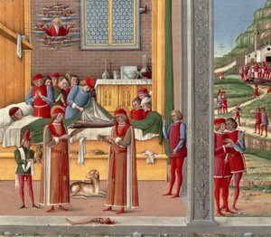 Medieval amputation scene