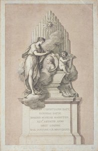 Monument to Johann Christian Bach engraved by Francesco Bartolozzi