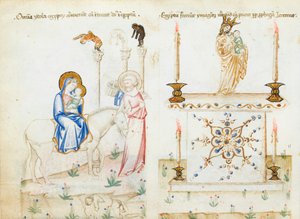 The Flight into Egypt, from Speculum Humanae Salvationis by Italian School