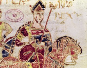 Lothair I (c.795-855) on His Horse by Italian School