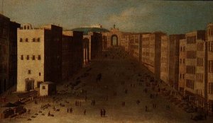 Neapolitan Street Scene by Italian School