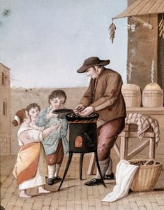 Old Trade: Chestnut Seller by Italian School
