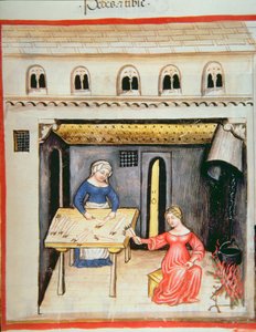 Preparing animal feet and hooves, from Tacuinum Sanitatis