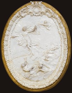 One of a series of four Doccia moulded oval plaques by Italian School