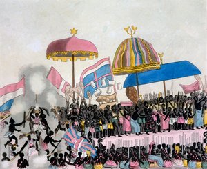 Panoramic view of the Yam Custom, from Costumi dei... by Giulio Ferrario, c.1820s-30s by Italian School